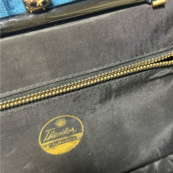 Elegant Vintage “ Theodor” Black Clutch Bag- Black Patent leather - Picture 6 of 8